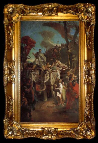 framed  Giovanni Battista Tiepolo The Triumph of Aurelian, ta009-2
